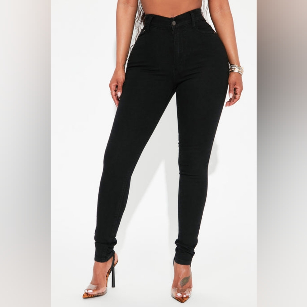 Fashion Nova Jet Black Skinny Jeans